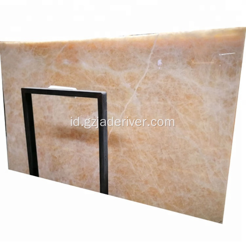 Disesuaikan Beige Table Top Emas Onyx Jade Slabs